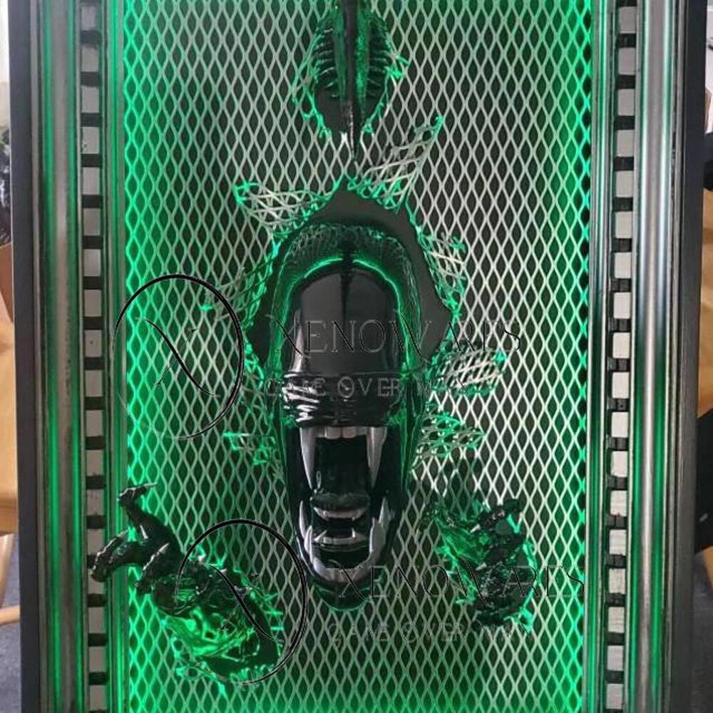 Xenomorph Wall Display - Aliens Horror Art - Gift Gamer Dad - Gaming Room Decor